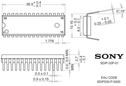 CXA1019S C.I.SONY ORIGINAL CAPSULA SDIP30 - Imagen 4