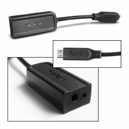Cable Convertidor Cargador NOKIA Clavijas 2 y 3,5mm a Micro USB - Imagen 3