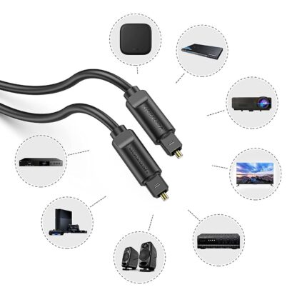 Cable Optico Audio Digital Toslink 2m, Ø5mm, VENTION - Imagen 3