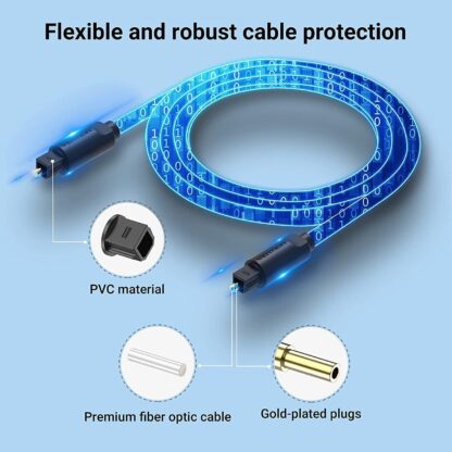 Cable Optico Audio Digital Toslink 2m, Ø5mm, VENTION - Imagen 6