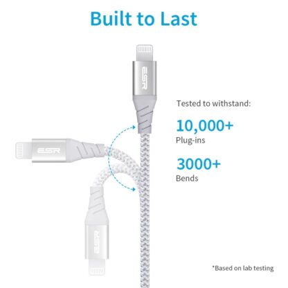 Cable de Carga MFi 1m USB-C a Lightning PD 1 Metro ESR Original - Imagen 5