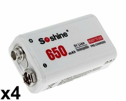 Cargador Baterías 9V 6F22 + 4 Baterías 9V/650mAh Li-ion - Imagen 3
