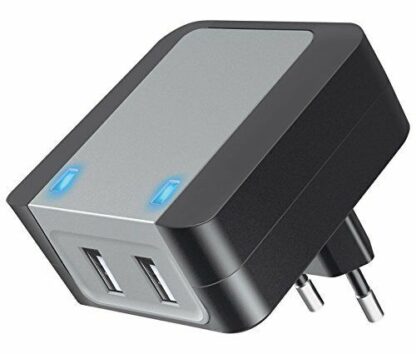 Cargador alimentador 100-240V doble USB 'carga rápida' (Qualcomm Quick Charge)