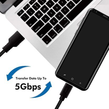 Conexión Cable 2m USB 3.2 AM - USB-C M, 5Gbps, 3A, Logilink - Imagen 3