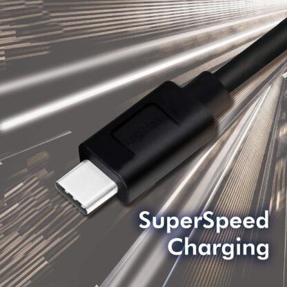 Conexión Cable 2m USB 3.2 AM - USB-C M, 5Gbps, 3A, Logilink - Imagen 4
