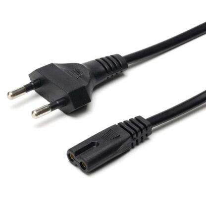 Cable Alimentación 0,5m Negro, CEE7 a C7 Tipo "8"