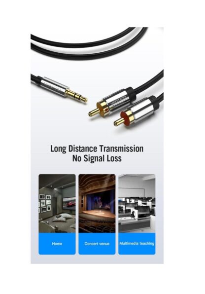 Conexión Cable HI-FI Estéreo Jack 3,5mm - 2 x RCA 2m VENTION - Imagen 4