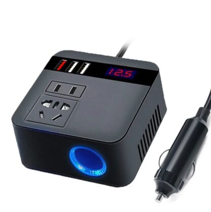 Convertidor DC-AC 12/24V - 220V 75W + USBx2 + USB QC3.0
