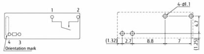 RELE 24VDC 5A/250Vac 1cto SPST 2+2 Pin, Paso 7mm, FUJITSU, FTR-F3AA024E-HA - Imagen 4