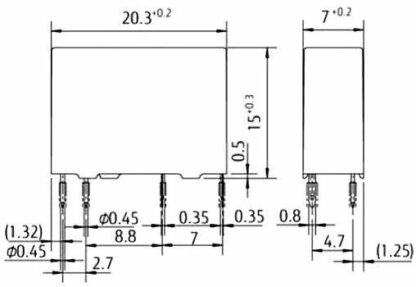 RELE 24VDC 5A/250Vac 1cto SPST 2+2 Pin, Paso 7mm, FUJITSU, FTR-F3AA024E-HA - Imagen 5
