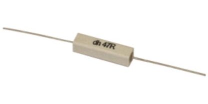 Resistencia bobinada 75 OHM 8W, Salidas Axiales, 38x9mm