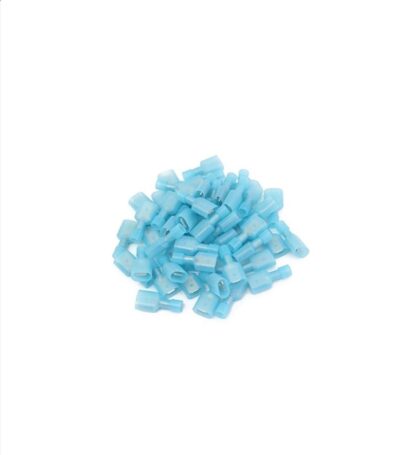 Terminal 6,3mm Macho Aislado Nailon Azul 1,5-2,5mm² AWG 16-14 - Imagen 3