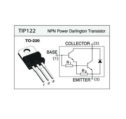Transistor Darlington TIP122, ST Microelectronics (10 Unidades) - Imagen 3