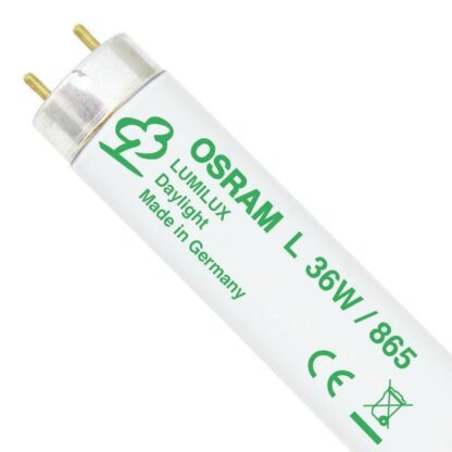 Tubo fluorescente Osram 36W, T8 120cm G13, 865 6500K