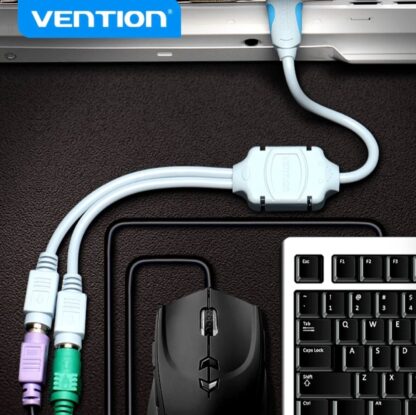 USB to DUAL PS2 Mouse Keyboard Converter Cable 33cm - Imagen 4