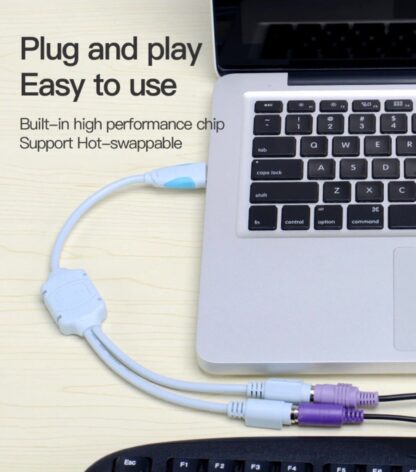 USB to DUAL PS2 Mouse Keyboard Converter Cable 33cm - Imagen 6