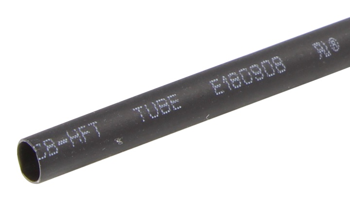 Tubo Termoretráctil Poliolefina 1m Ø3,2mm Negro, 2:1