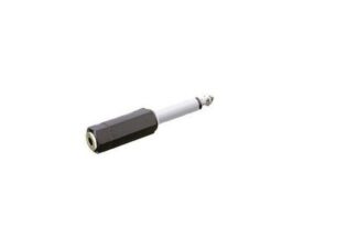 ADAPTADOR JACK MONO de 6.35mm a HEMBRA ESTÉREO 3.5mm