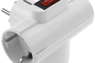 Adaptador 3 tomas enchufe Schuko con interruptor
