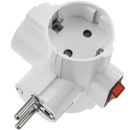 Adaptador 3 tomas enchufe Schuko con interruptor - Imagen 6