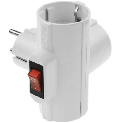 Adaptador 3 tomas enchufe Schuko con interruptor - Imagen 7