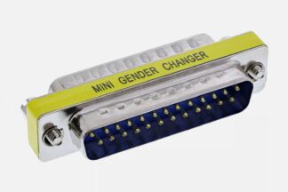 Adaptador Mini Gender Changer D-Sub 25 Macho-Macho *Tuercas M/H*