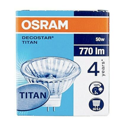 Bombilla halógena OSRAM GU5.3, 12V 50W, 36º, 3000K, 770lm (2 Unidades)