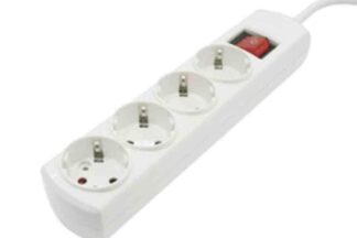Base múltiple 4 tomas de alta calidad . Cable 1,4m con interruptor