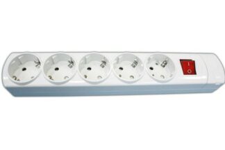 Base múltiple de 5 tomas e interruptor con cable de 1,5m
