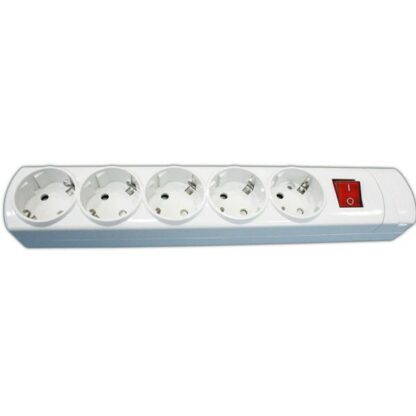 Base múltiple de 5 tomas e interruptor con cable de 1,5m