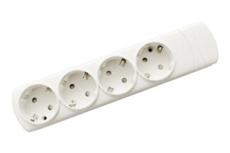 Base múltiple de 4 tomas sin cable