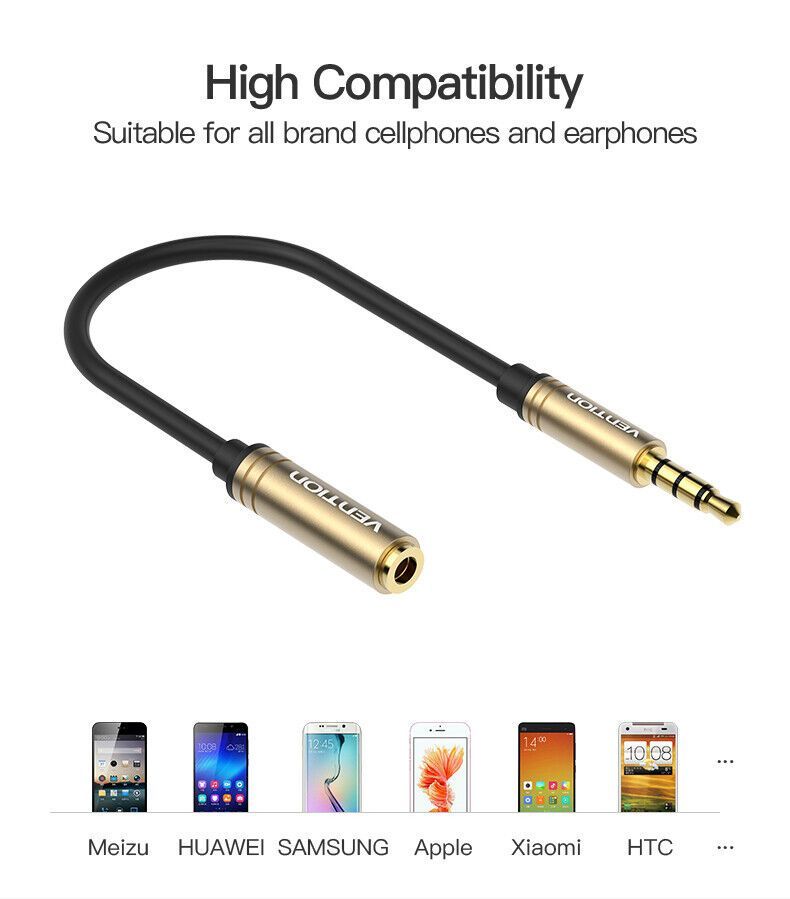 CTIA To OMTP 3.5mm Audio Adapter Cable – Convert Headphones & Handsfree Earphones