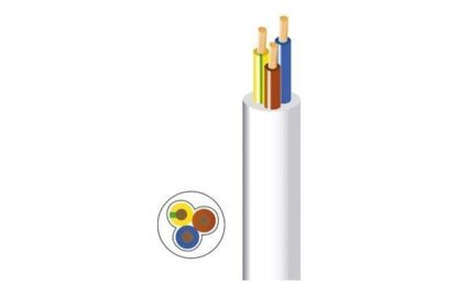 Cable Manguera Eléctrica 3x2,50mm² H05VV-F Blanca Ø11mm - Imagen 4