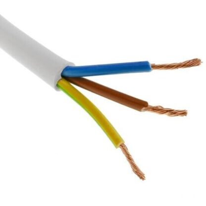 Cable Manguera Eléctrica 3x2,50mm² H05VV-F Blanca Ø11mm