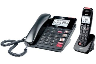Combo teléfono inalámbrico y fijo de teclas grandes