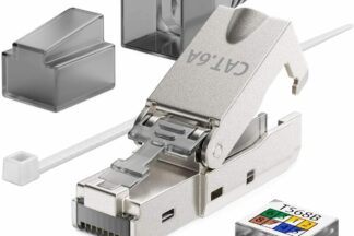 Conector Clavija RJ45 CAT6A Blindado, Montaje Sin Herramientas