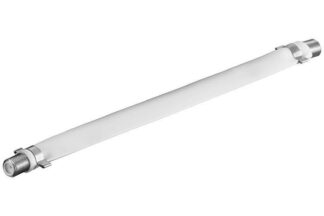 Conexión F hembra - F hembra 20,50cm (cable blanco plano ideal para puertas y ve