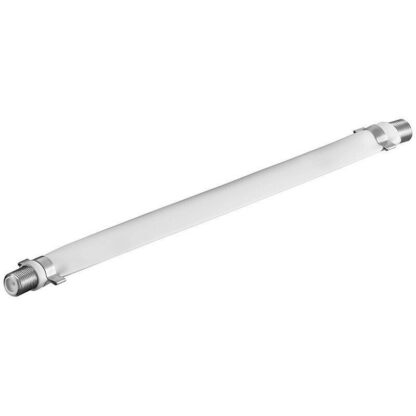 Conexión F hembra - F hembra 20,50cm (cable blanco plano ideal para puertas y ve