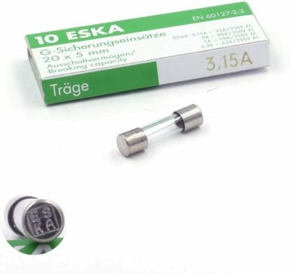 Fusible 3,15A/250V 5x20mm T Lento 522.522 (10 Uds)