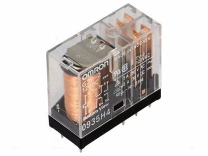 Relé G2R-2 12VDC OMRON 12VDC 5A DPDT 2ctos 8 Pin Paso 5,0mm 29x25x12mm