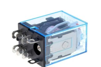 Relé LY2N-J 220Vac 2ctos, 2+6pin, 10A/250V + Zócalo PTF08A-E