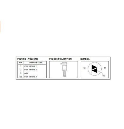TRIAC BT136-600E BT136-600E,127 Igt 10/25mA, 600V/4A - Imagen 3